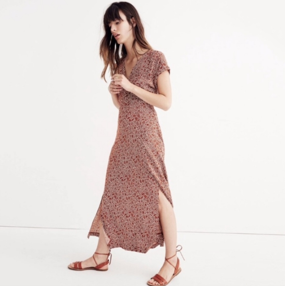 Madewell | Rust Block Print Maxi Dress